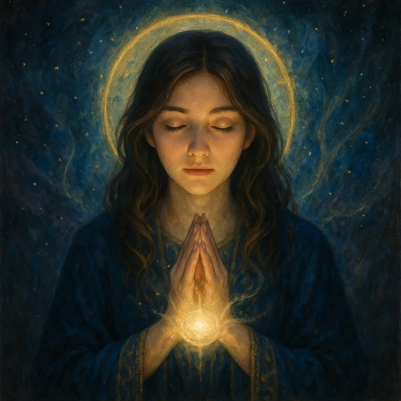 ココナラprince7先生が祈念をしている